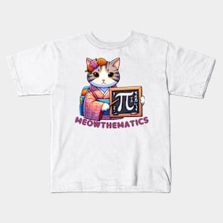 Pi day cat Kids T-Shirt